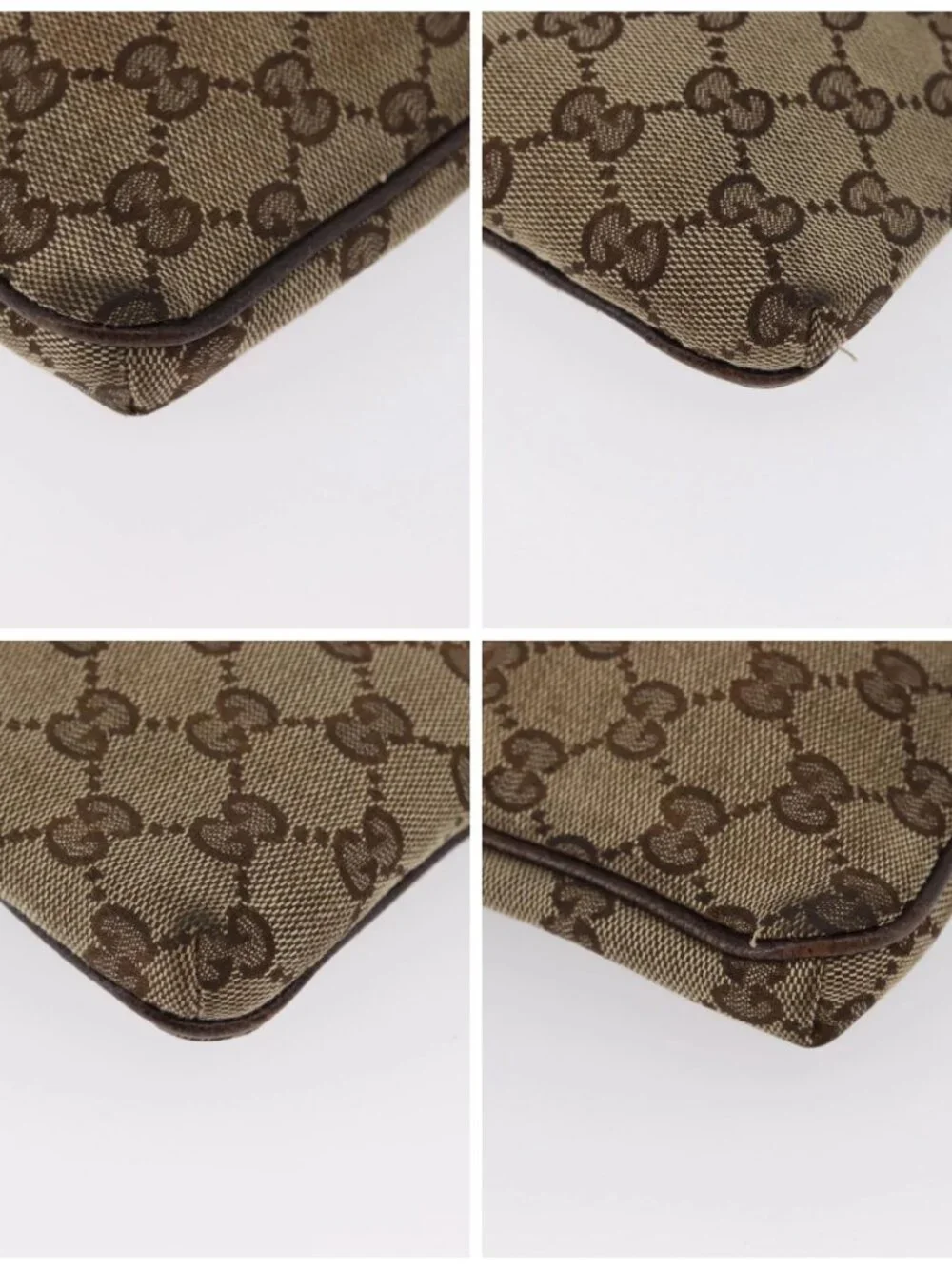 GUCCI GG Canvas Web Sherry Line Shoulder Bag Beige - Picture 14 of 16